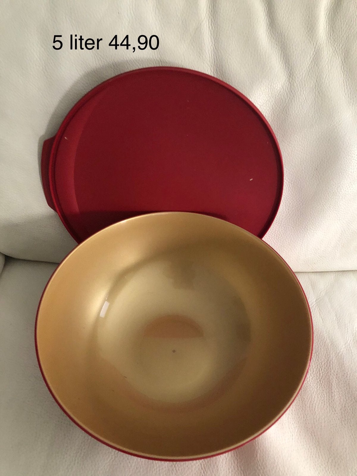 tupperware nieuw 5 liter rood gouden allegra schaal op=op, Huis en Inrichting, Schaal, BPA-vrij, Nieuw, Ophalen of Verzenden