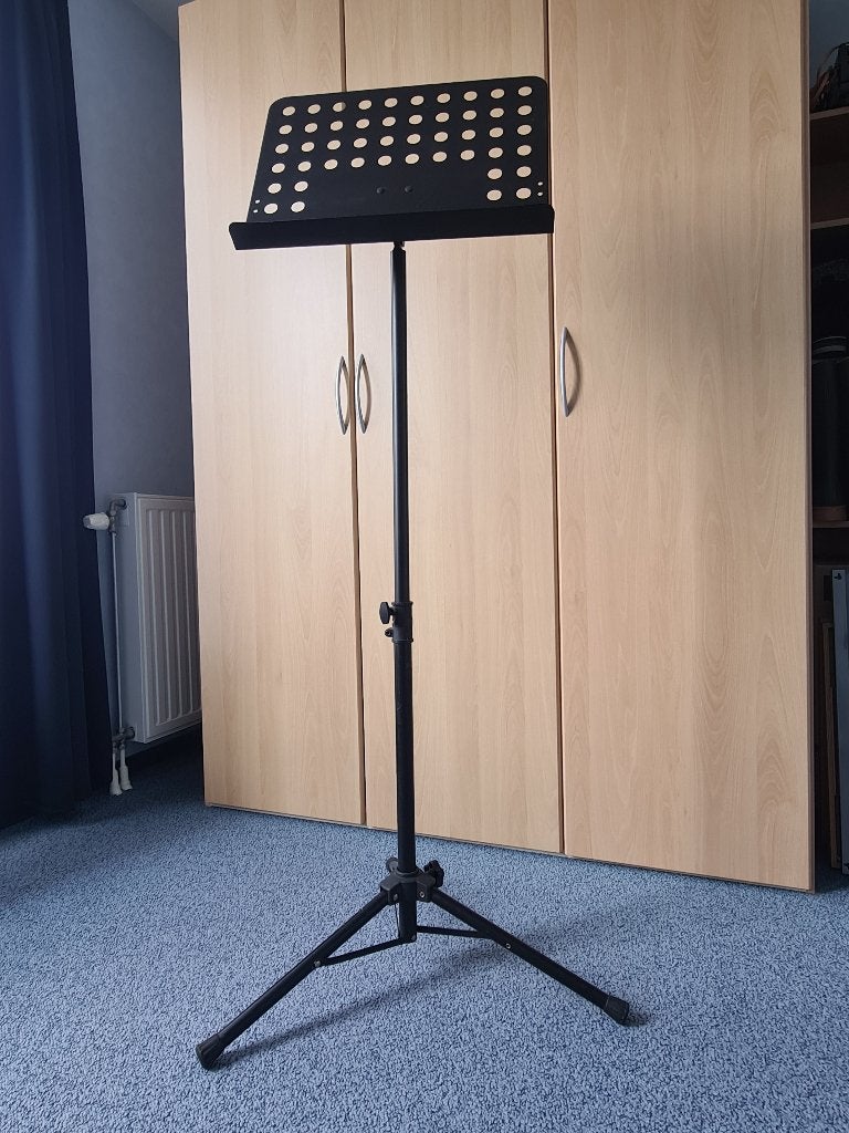 Muziekstandaard., Ophalen of Verzenden, Gebruikt, Muziekstandaard, Klarinet