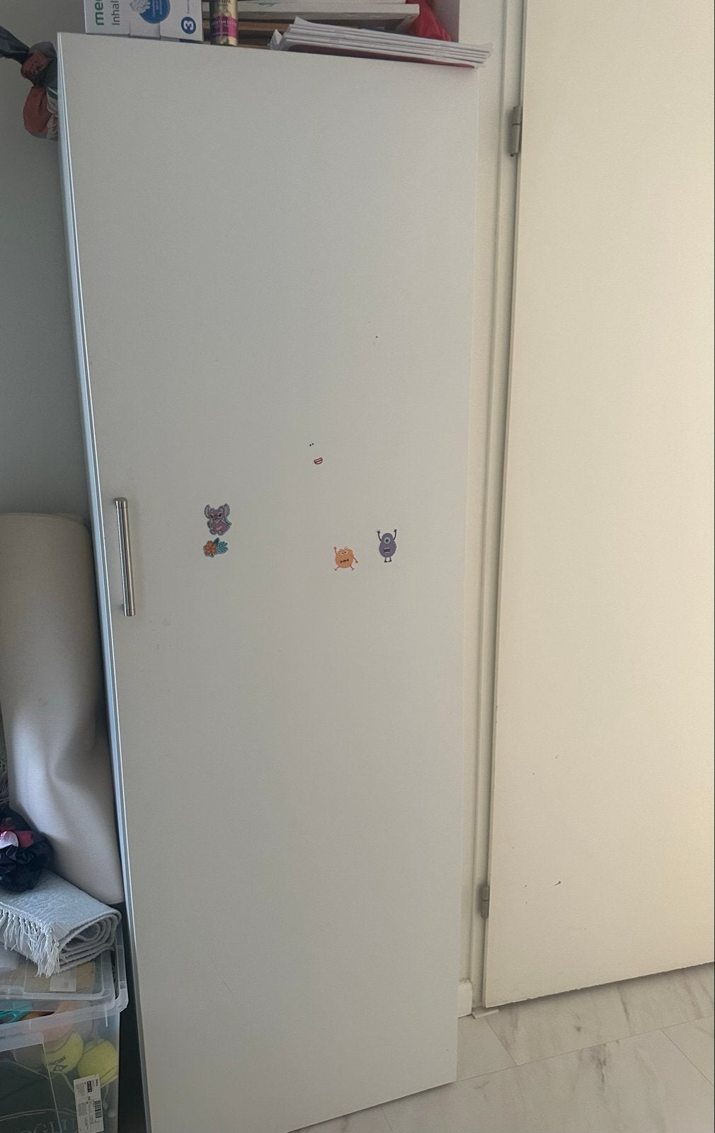 Witte kast met enkele deur 180x60x 55 2x ophalen 60 euro, Ophalen, Minder dan 50 cm, Gebruikt, 200 cm of meer