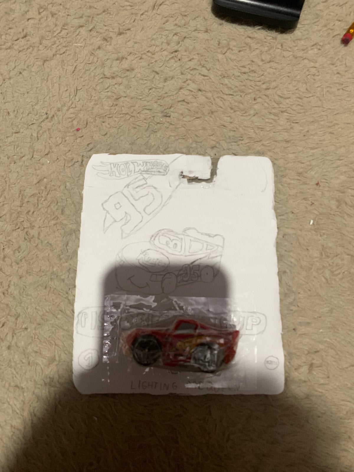 FAKE HOME MADE HOTWHEELS LIGHTNING MCQUEEN, Ophalen, Nieuw