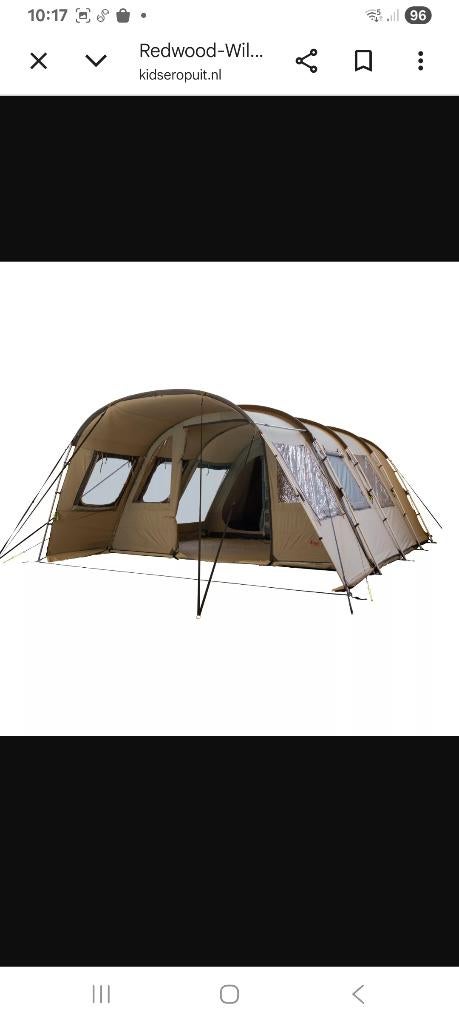 Redwood Willow 480 katoenen XXL tunneltent, Ophalen, Zo goed als nieuw, Tot en met 6