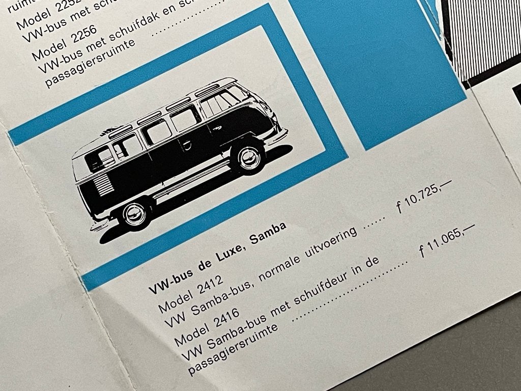Volkswagen prijslijst  aug. 1966 (alle modellen)