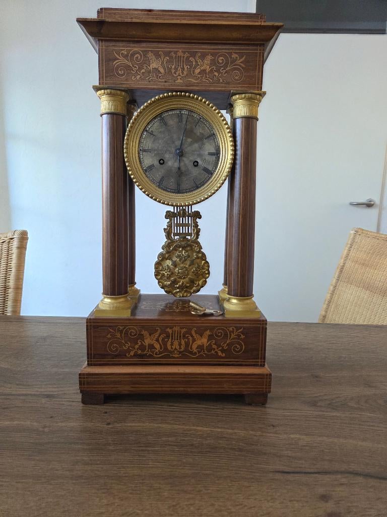 Franse Kolom Pendule, Antiek en Kunst, Ophalen