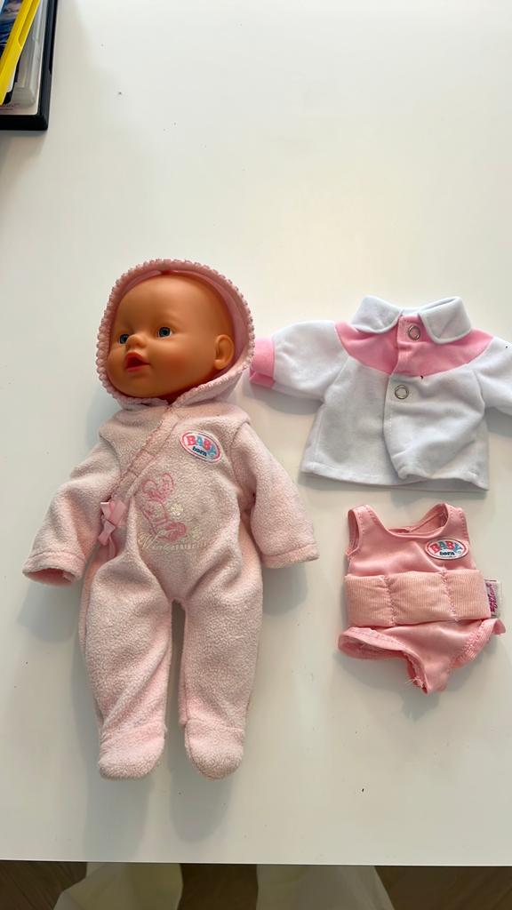 Babyborn met jasje en zwempak, Ophalen, Zo goed als nieuw, Babypop