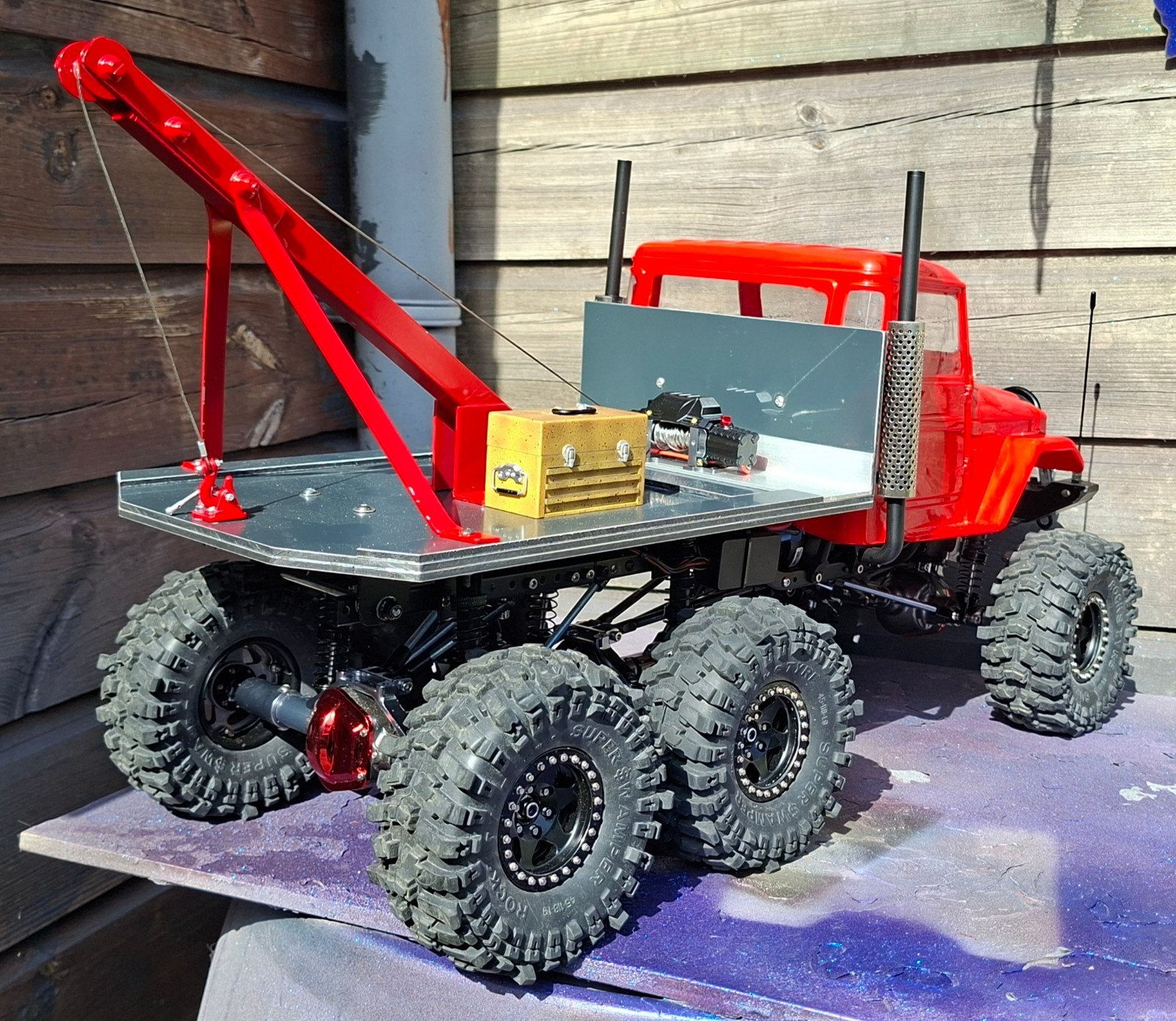 TOWTRUCK 6X6 TE KOOP OF TE RUIL...., Hobby en Vrije tijd, Modelbouw | Radiografisch | Auto's, Elektro, Auto offroad, Ophalen of Verzenden
