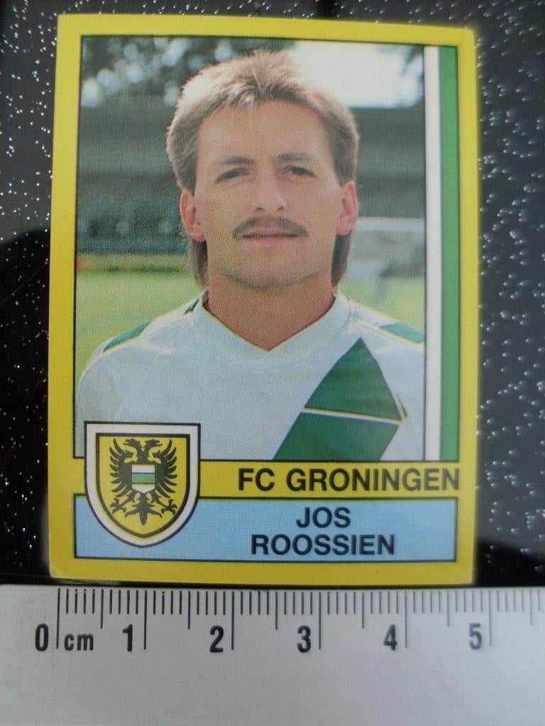 panini sticker voetbal 90 fc groningen Jos Roossien nr 95, Verzenden, Zo goed als nieuw, Overige binnenlandse clubs, Poster, Plaatje of Sticker