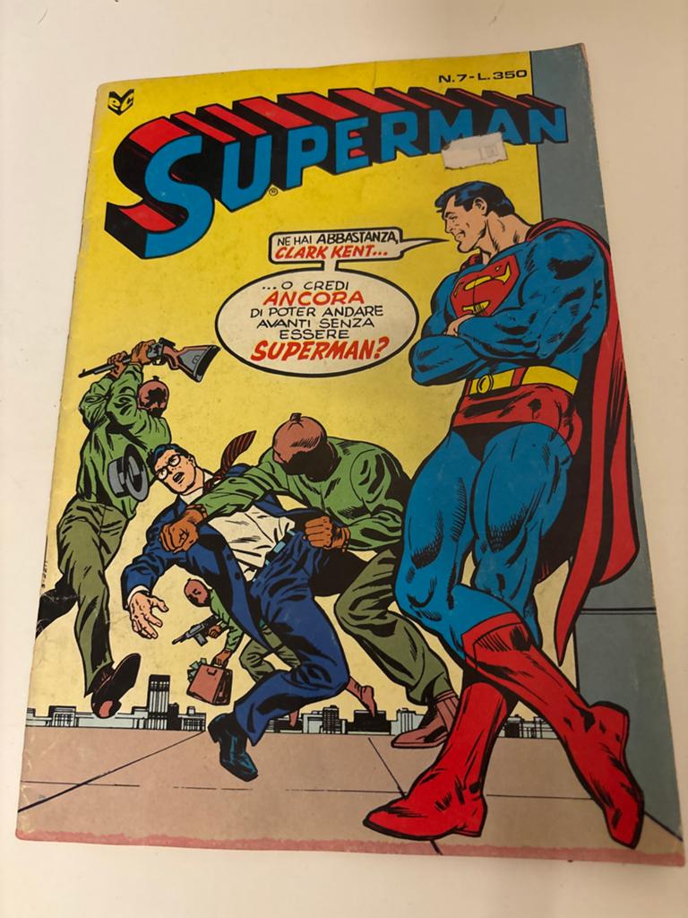 Superman No 7 Italiaanse editie 1976 - Vintage stripboek, Eén stripboek, Ophalen of Verzenden, Gelezen