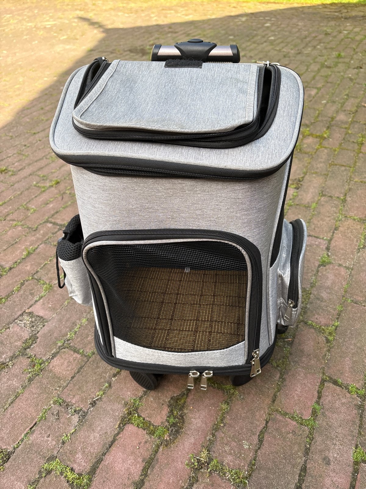 Rugzak/rolkoffer op wielen voor kleine hond/kat., Ophalen, Zo goed als nieuw