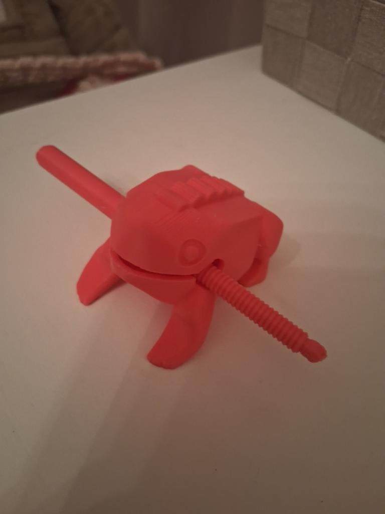 3D Geprinte Muziekkikker - Uniek Decoratief Object, Verzenden, Handgemaakt, Dieren, Nieuw