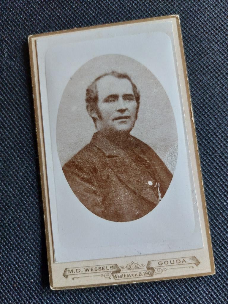 Cdv M.D. Wessels Gouda, Verzamelen, Foto's en Prenten, Ophalen of Verzenden, Voor 1940, Gebruikt, Foto