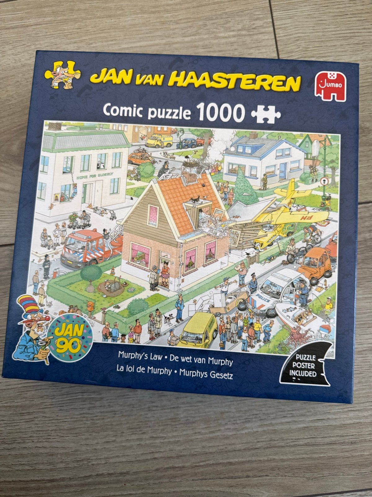 Jan van Haasteren Puzzel - Murphy's Law 1000 stukjes, Ophalen of Verzenden, 500 t/m 1500 stukjes, Zo goed als nieuw, Legpuzzel