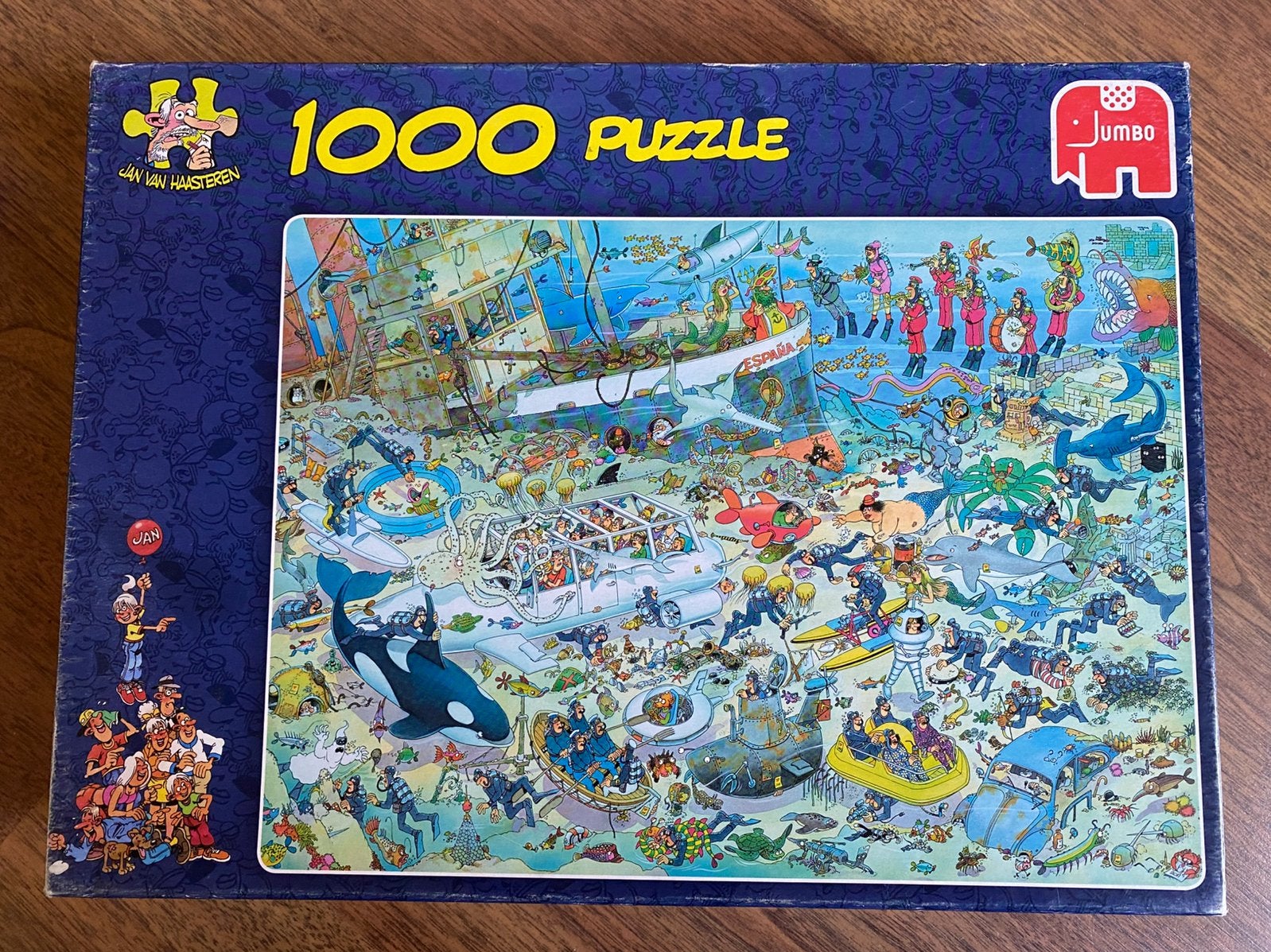 Jan van Haasteren Pret onder water, Ophalen, 500 t/m 1500 stukjes, Gebruikt, Legpuzzel