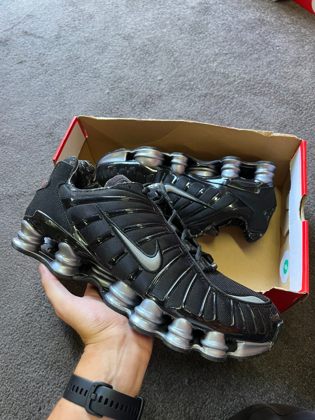 Nike Shox TL Zwart Zilver - Maat 46, Zwart, Nieuw, M, Ophalen of Verzenden