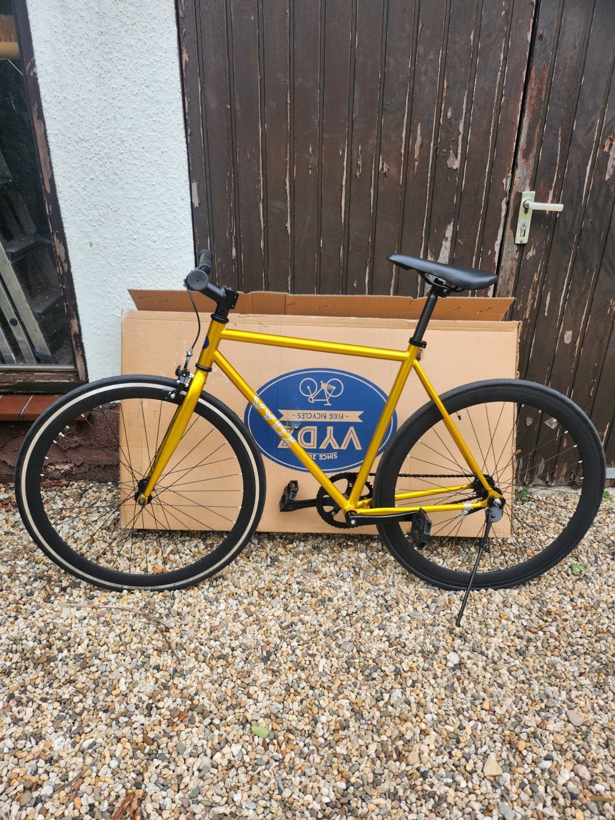 Gouden VYDA Fixie Fiets - nieuw uit de doos, Fietsen en Brommers, Fietsen | Heren | Herenfietsen, Ophalen, Nieuw, Overige merken
