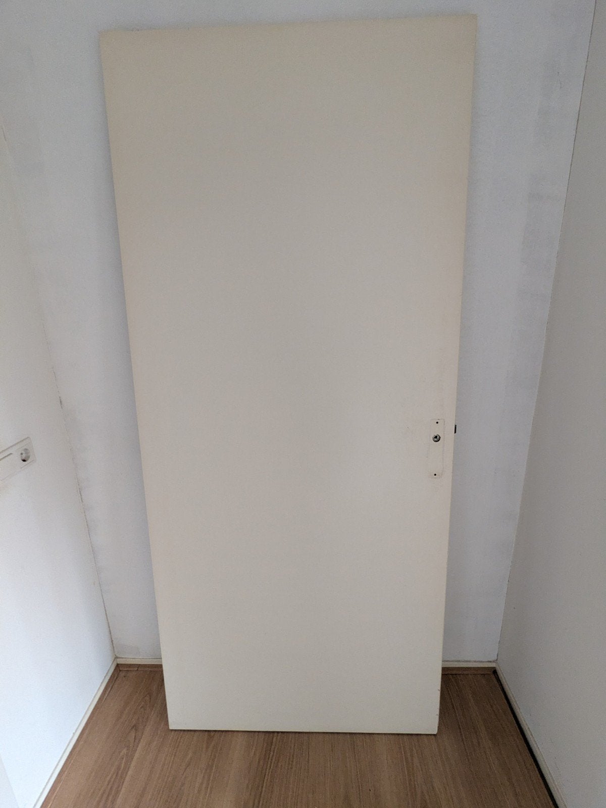 Opdekdeur honingraat 211,5x93 rechtsdraaiend + dagslot, Gebruikt, 80 tot 100 cm, Binnendeur, Ophalen of Verzenden