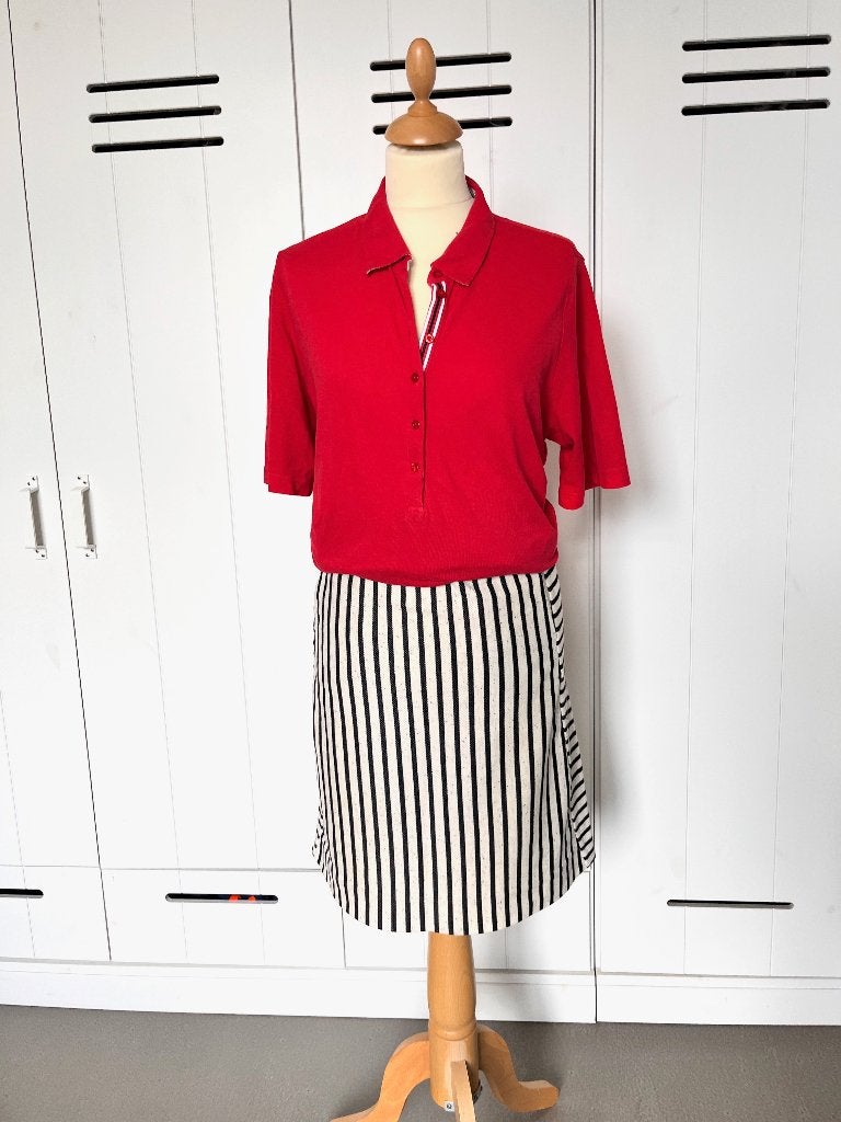 maritieme outfit: Erfo polo + Noa Noa rok MT 42-44, Kleding | Dames, Zwart, Maat 42/44 (L), Noa noa, Ophalen of Verzenden