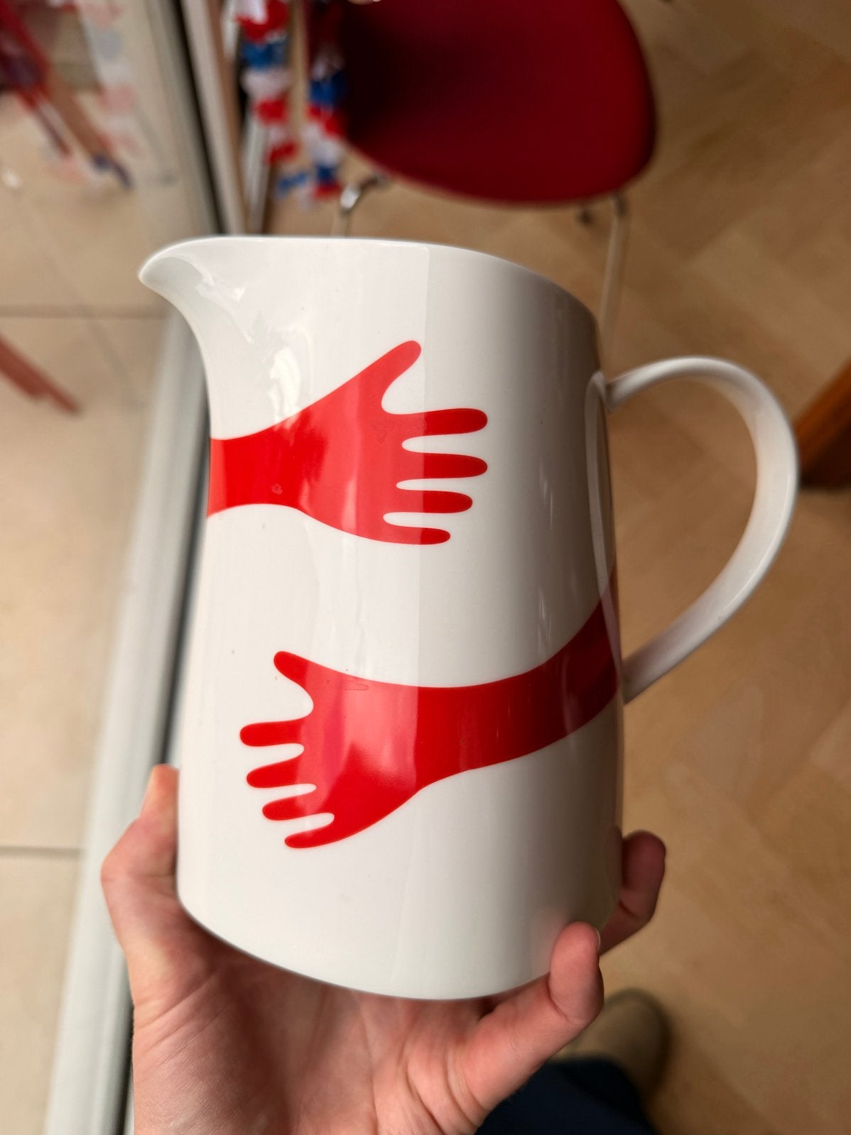 Vivo Villeroy & Boch kan met 'handen' design, Kan, Vivo, Ophalen of Verzenden, Zo goed als nieuw