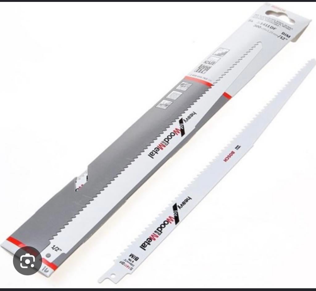 Bosch reciprozaagbladen Wood+Metal 305mm lengte S1411DF, 70 mm of meer, Nieuw, Ophalen of Verzenden, Reciprozaag