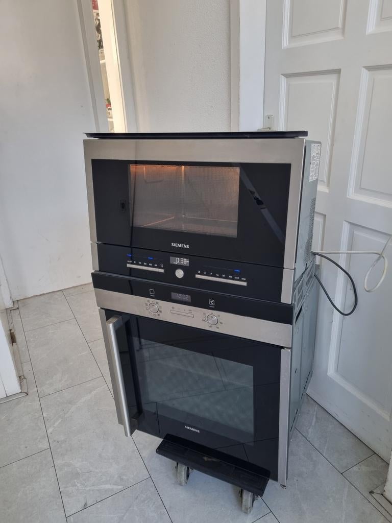 Siemens inbouw oven en magnetron set - perfect werkend, 60 cm of meer, Ophalen of Verzenden, Zo goed als nieuw, Oven met grill
