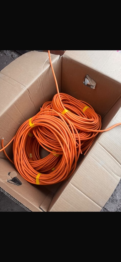 Oranje 500v 2x1,5 kabel stukken, Doe-het-zelf en Verbouw, Ophalen, Gebruikt, Kabel of Snoer