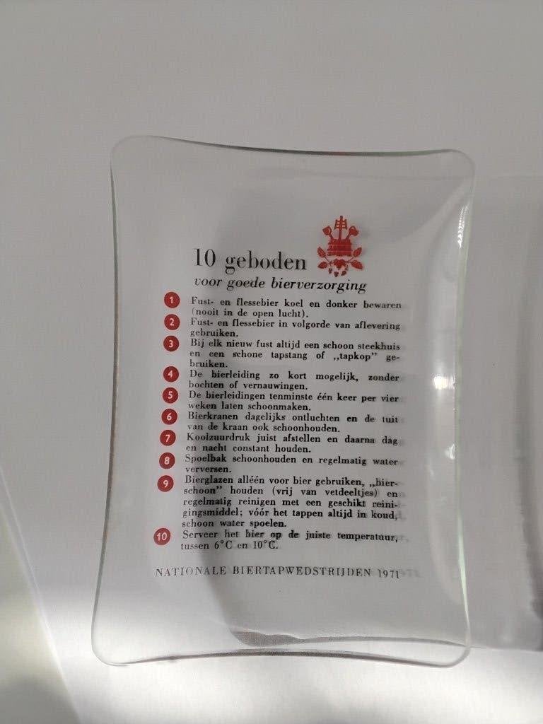 Zeer bijzonder schaaltje Biertapwedstrijden 1971, Ophalen of Verzenden, Nieuw, Reclamebord, Plaat of Schild, Overige merken