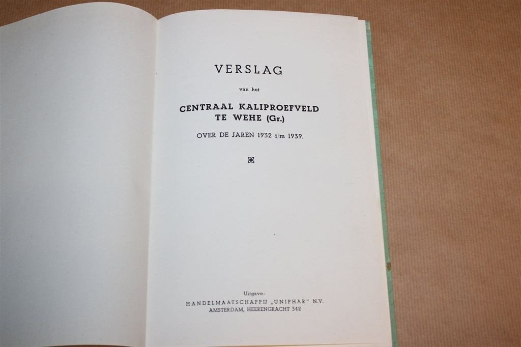 Verslag Kaliproefveld Wehe [1932-1939] — Landbouwkundig, Boeken, Ophalen of Verzenden, Gelezen