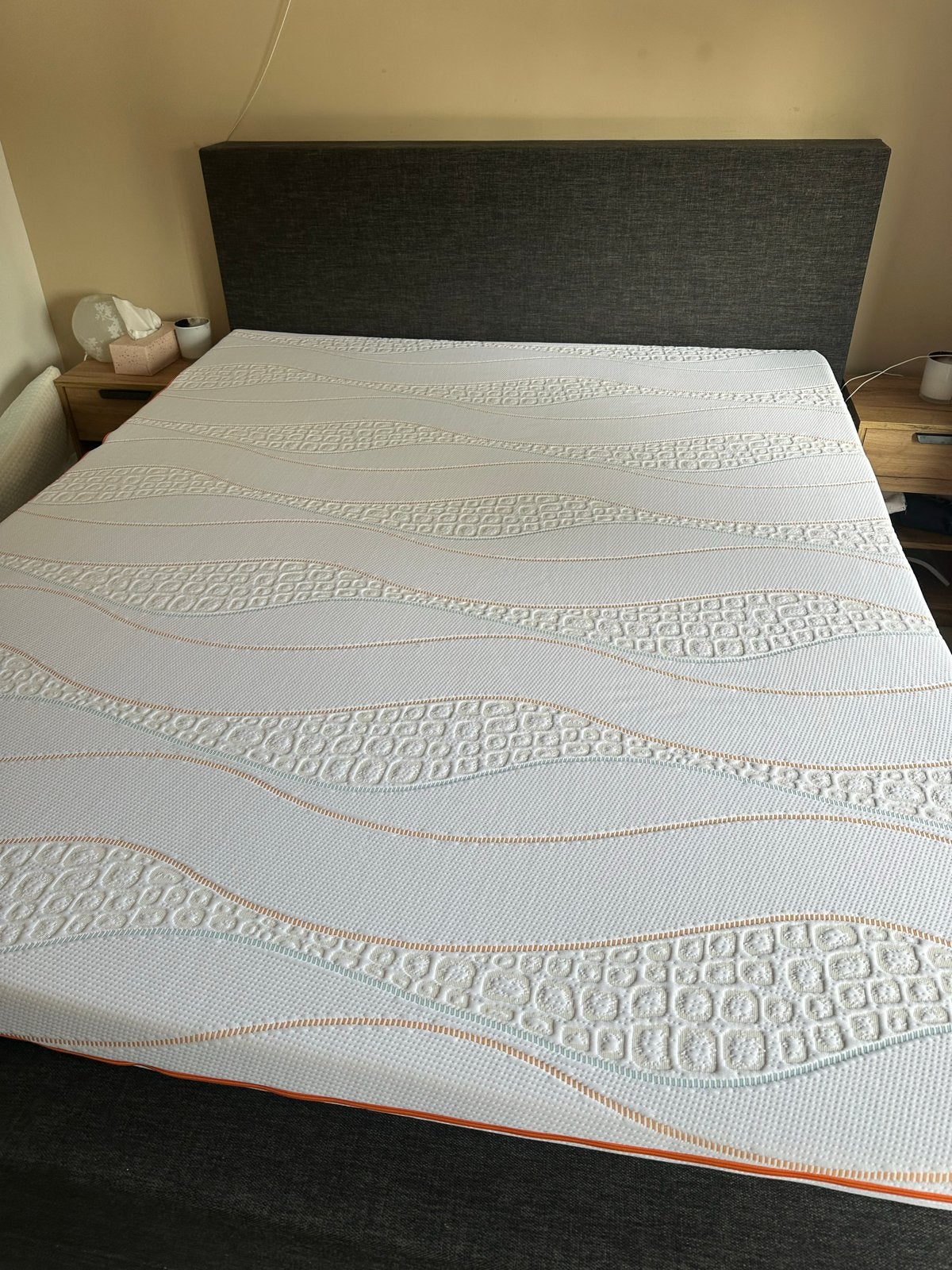Antracietgrijze Beterbed Boxspring 160x210 met Mline Topper, Ophalen, Gebruikt, 210 cm, Tweepersoons
