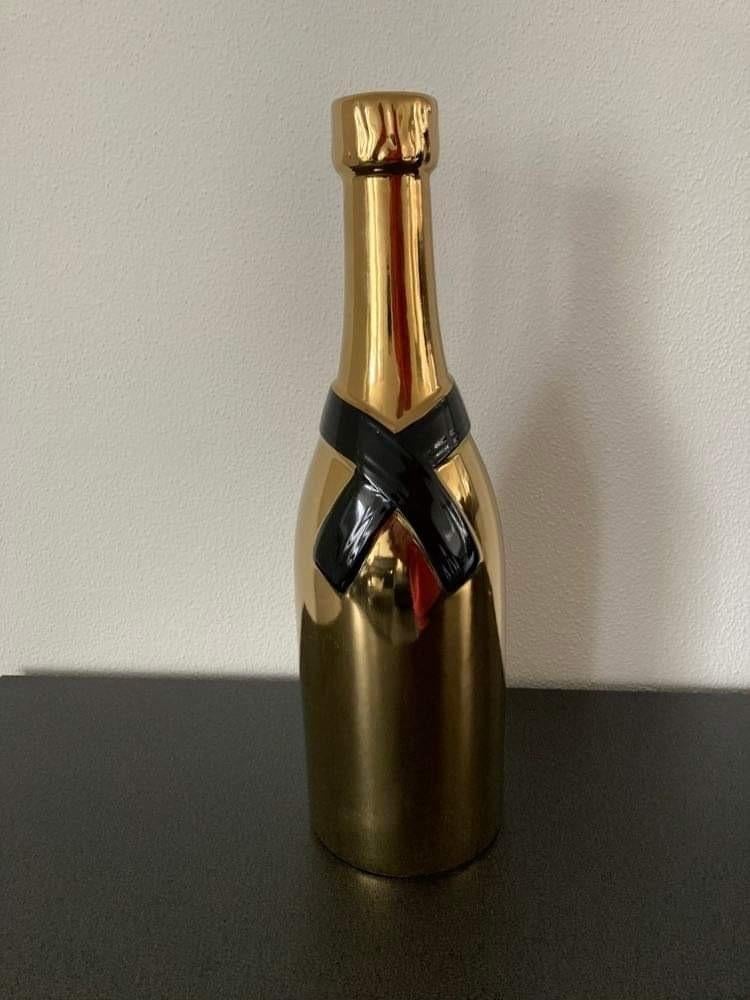 Luxury decoratie Champagne fles vaas Goud Nieuw!, Huis en Inrichting, Woonaccessoires | Vazen, Overige kleuren, Aardewerk of Porselein