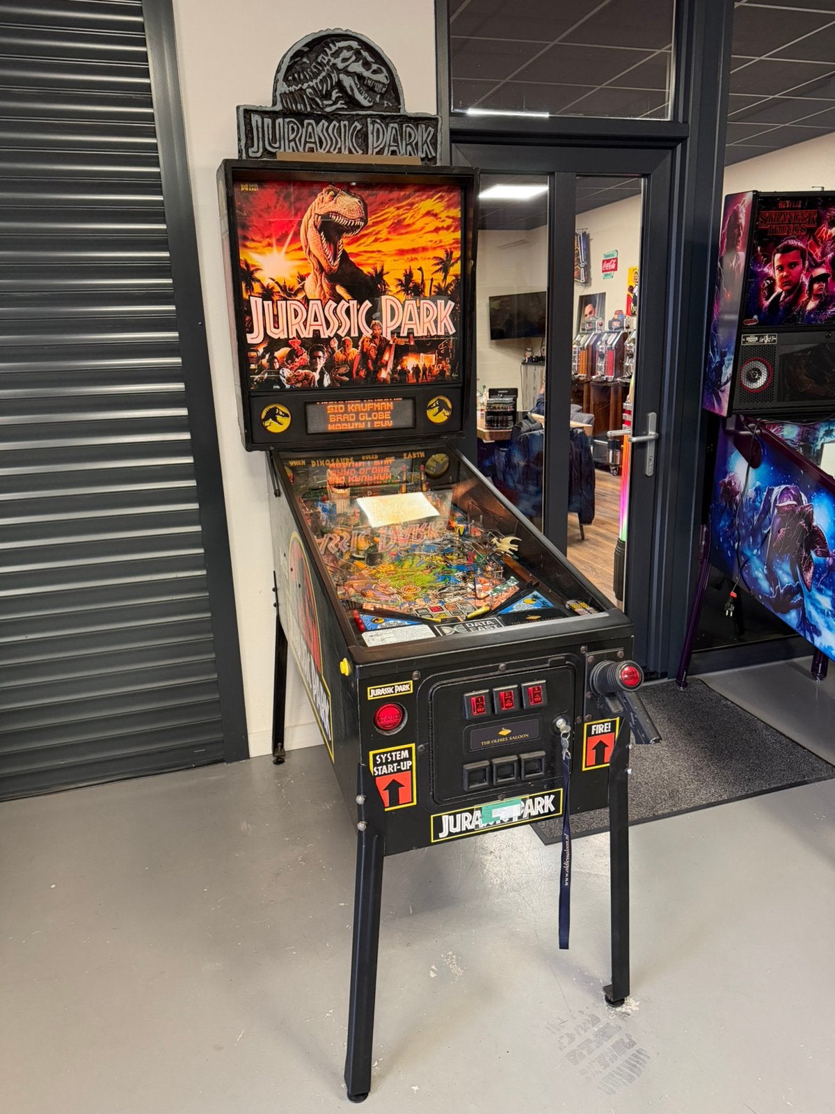 Prachtige flipperkast Data East Jurassic Park Pinball, Verzamelen, Automaten | Flipperkasten, Ophalen, Data East, Zo goed als nieuw