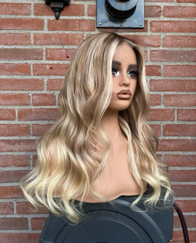 Hd lace wig pruik haarwerk haarstuk echt haar hairpiece, Ophalen, Zo goed als nieuw, Pruik of Haarverlenging