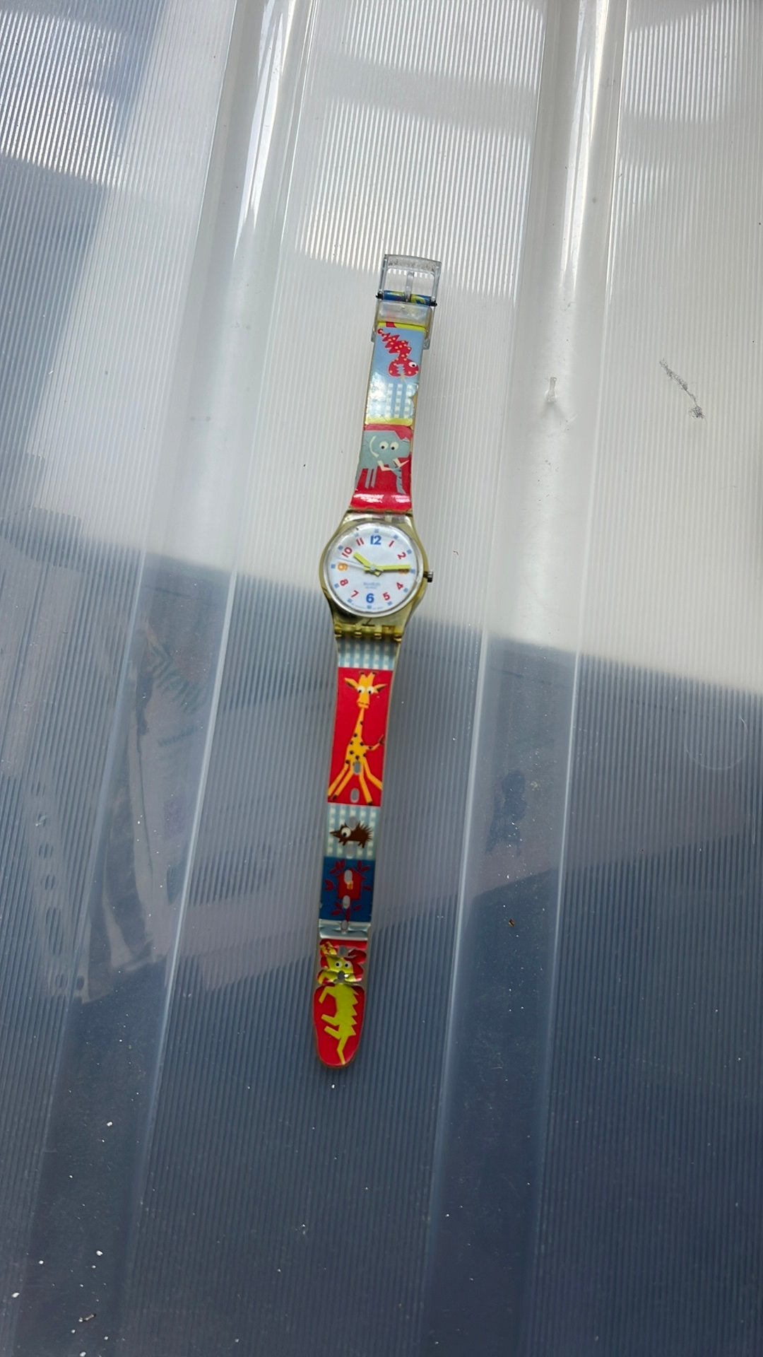 Swatch kinder horloge, Ophalen of Verzenden, Gebruikt, Overige kleuren, Jongen of Meisje