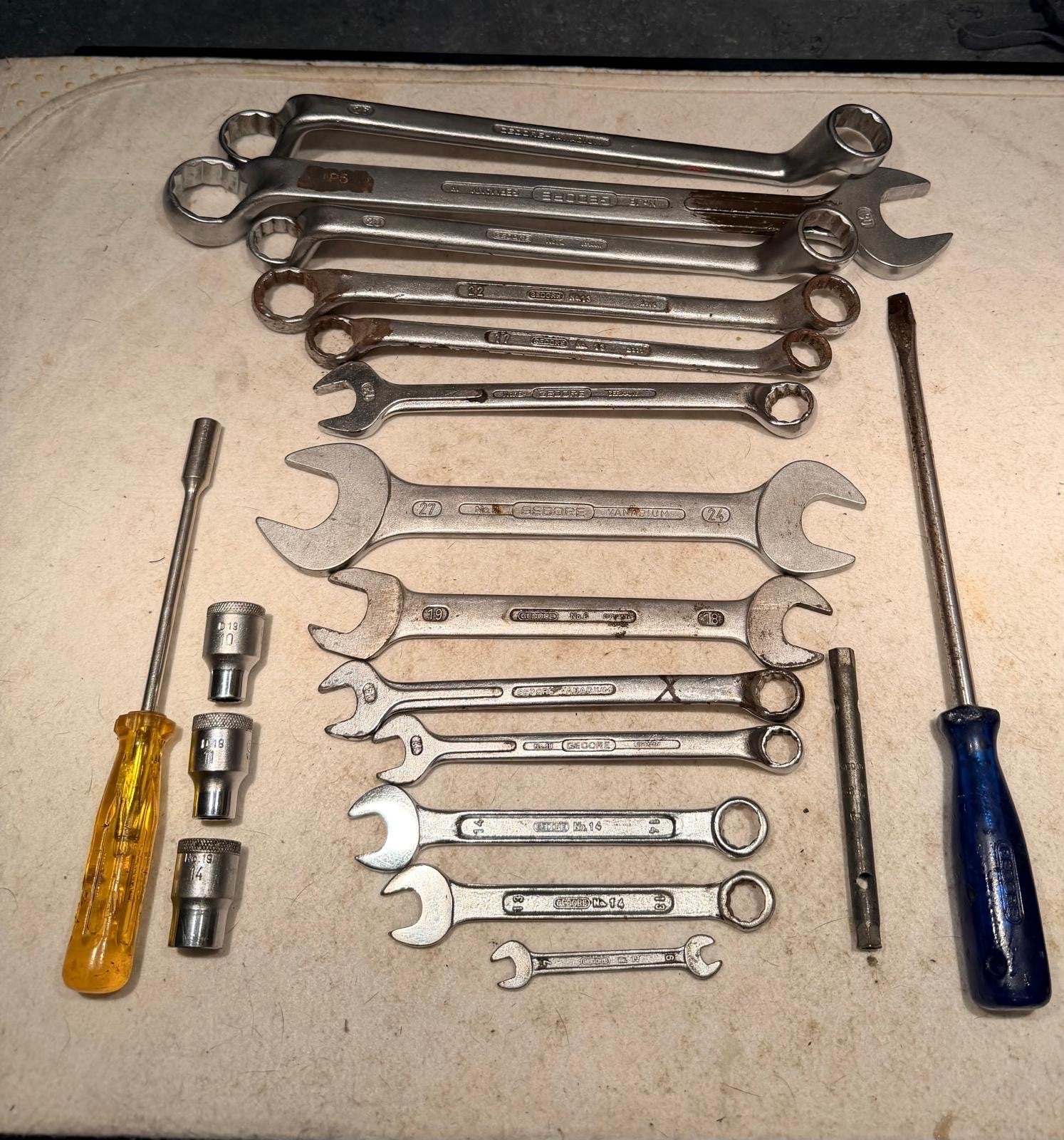 Partij divers Gedore gereedschap, Ophalen of Verzenden, Gebruikt, Gereedschapsset, Gedore
