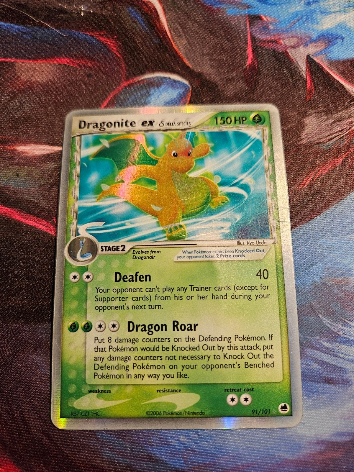 Dragonite ex δ Delta Species (DF 91) Pokémon Kaart, Ophalen of Verzenden, Gebruikt, Losse kaart, Foil