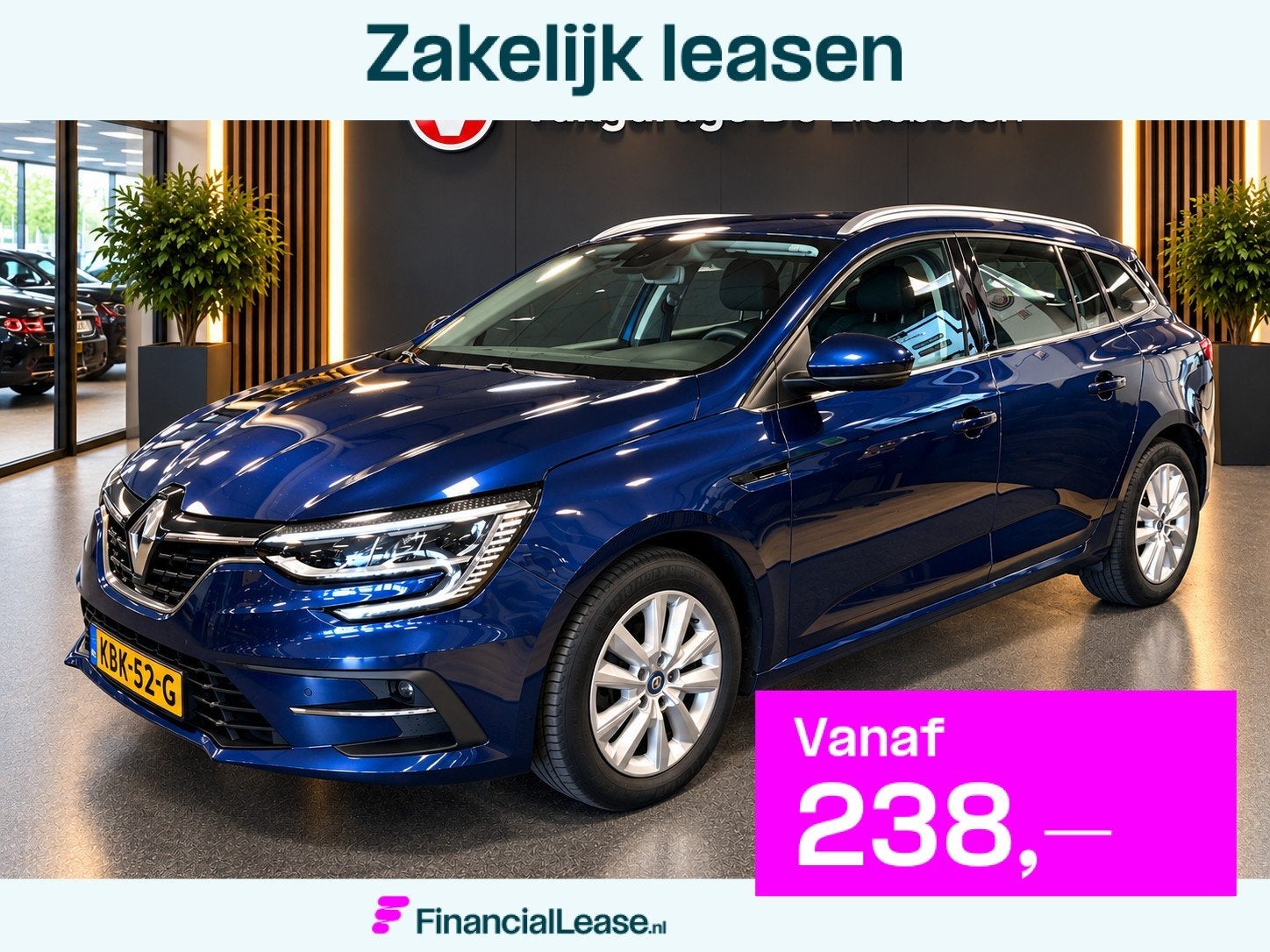 Renault Mégane Estate 1.6 E-Tech Plug-In Hybrid 160 Busines, Dealer onderhouden, Gebruikt, 4 cilinders, Blauw