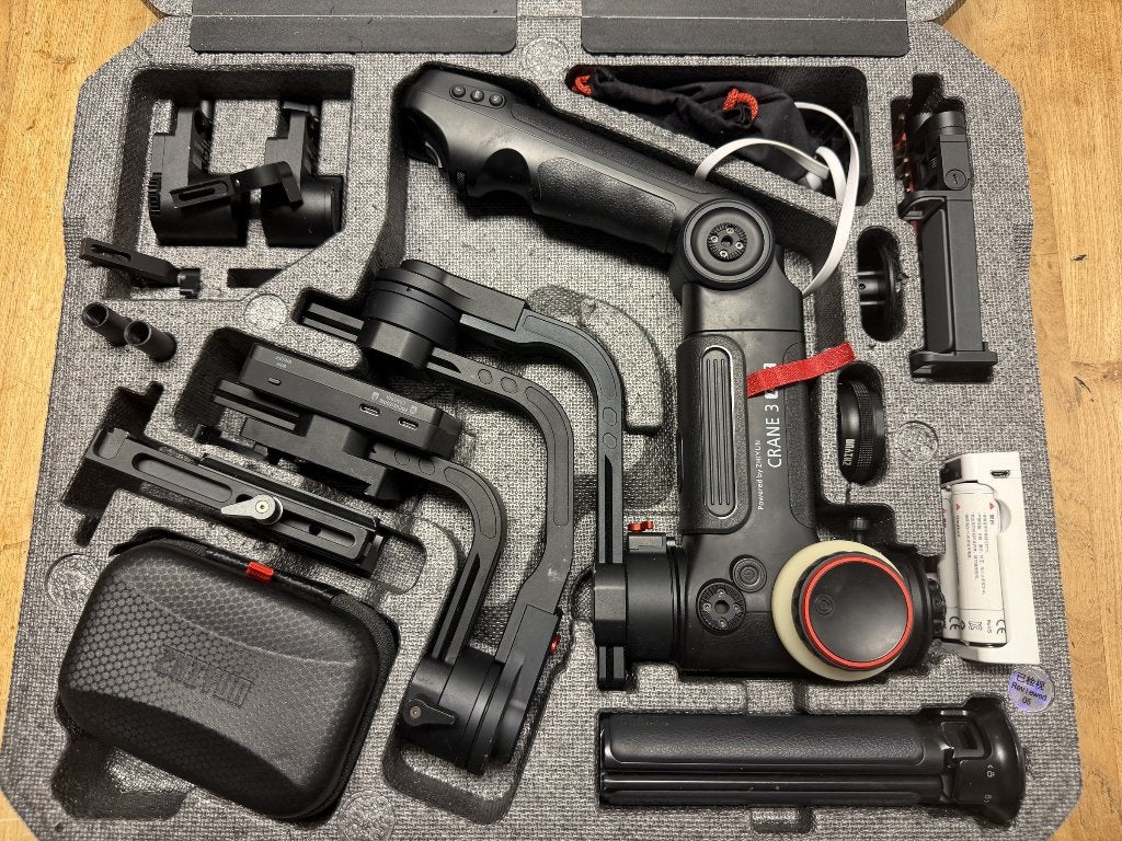 Zhiyun Crane 3 LAB gimbal compleet in koffer, 3 accu's, Zhiyun, Gimbal, Ophalen of Verzenden, Gebruikt