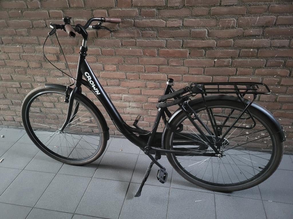Crown fiets zwart, Ophalen