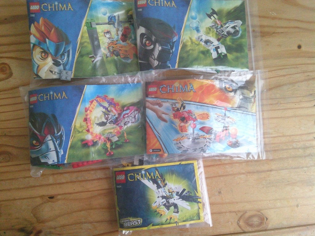 Lego Chima: 5 sets 70100, 70102, 70106, 70124, 70149, Overige thema's, Lego, Ophalen of Verzenden, Zo goed als nieuw