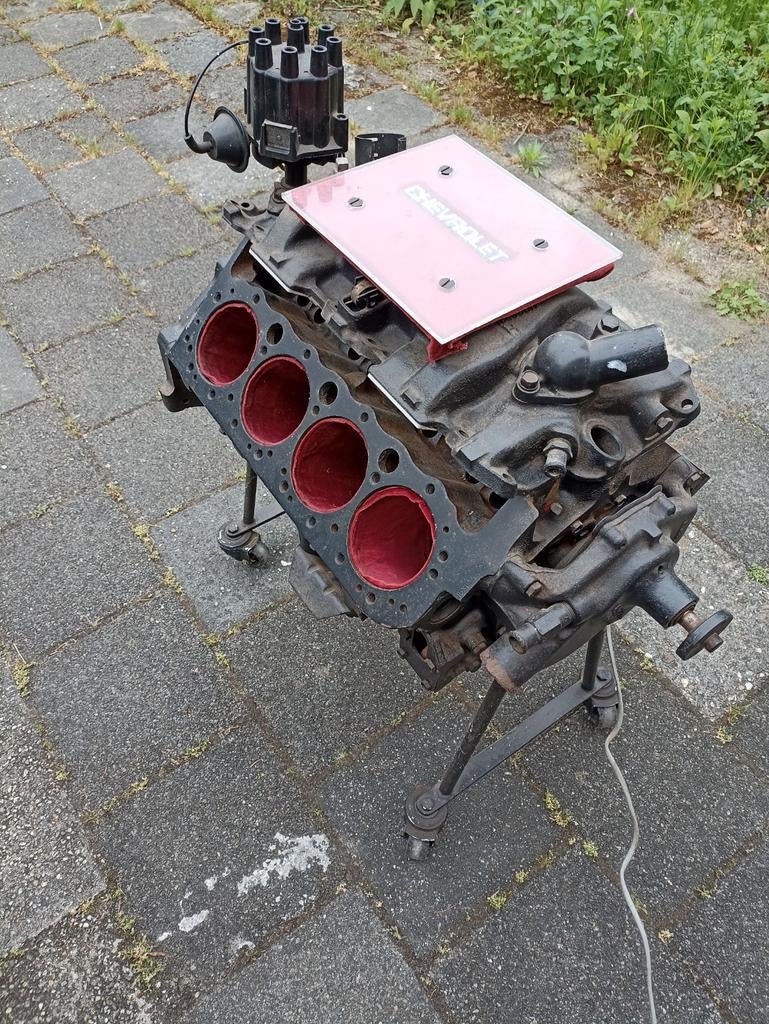 Chevrolet V8 327" Mancave Decoratie met Verlichting, Ophalen, Gebruikt, Chevrolet