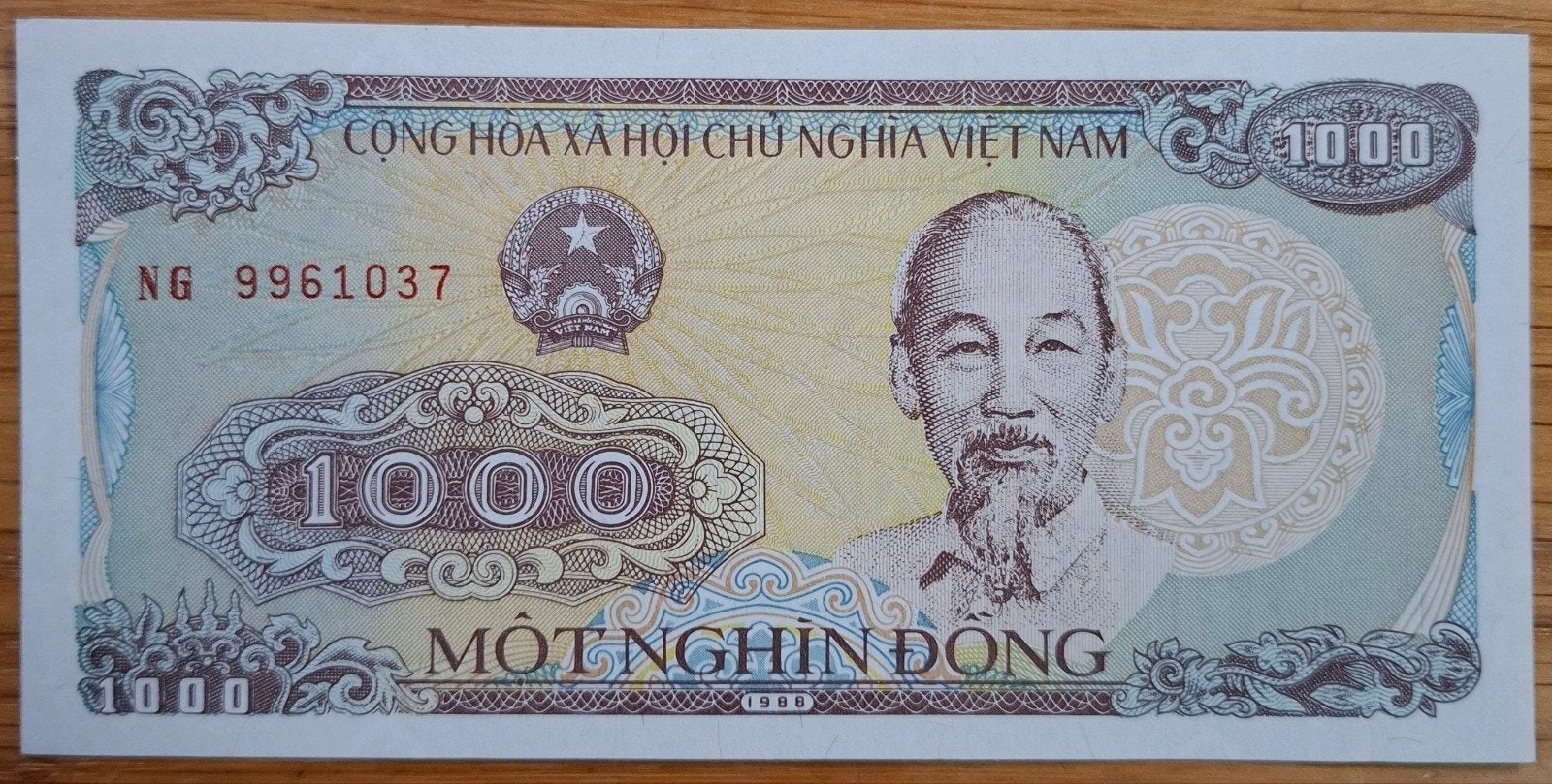67# Vietnam 1000 Dong 1988 P102, Postzegels en Munten, Bankbiljetten | Azië, Ophalen of Verzenden, Zuidoost-Azië