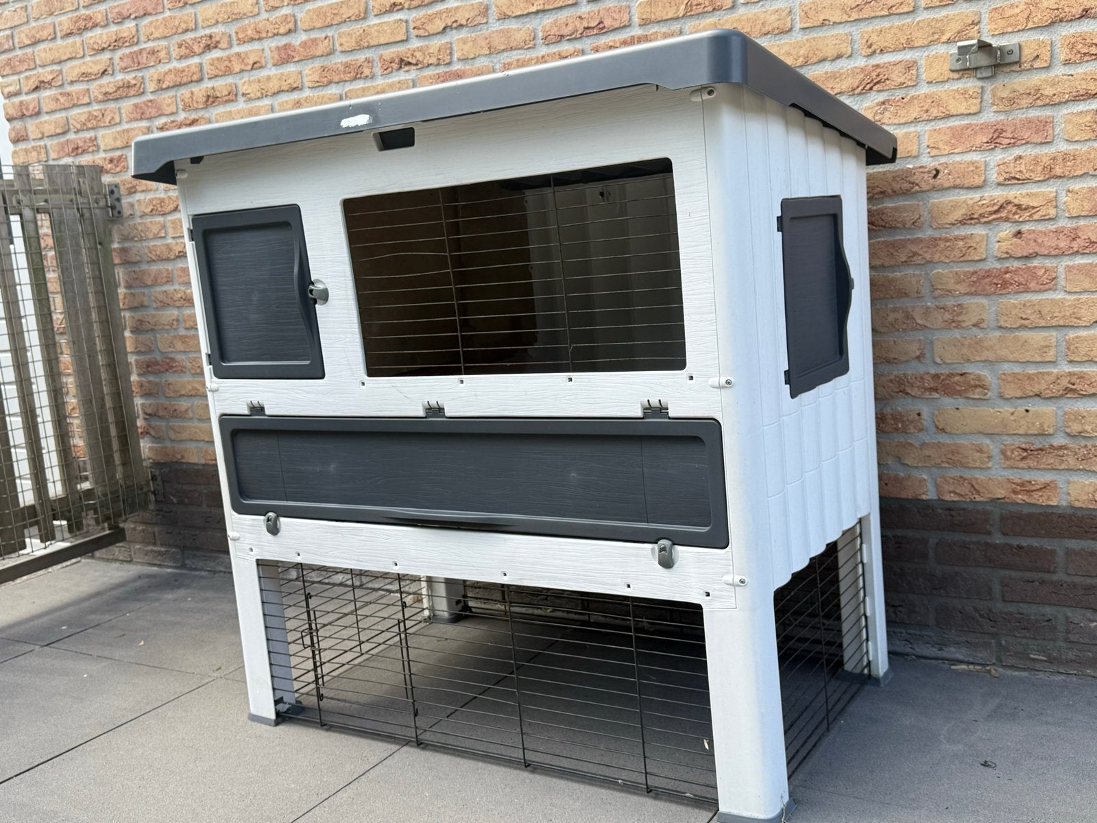 Konijnenhok 3 verdiepingen + GRATIS hooi & bodembedekking, Ophalen, Gebruikt, 90 cm of meer, Konijn