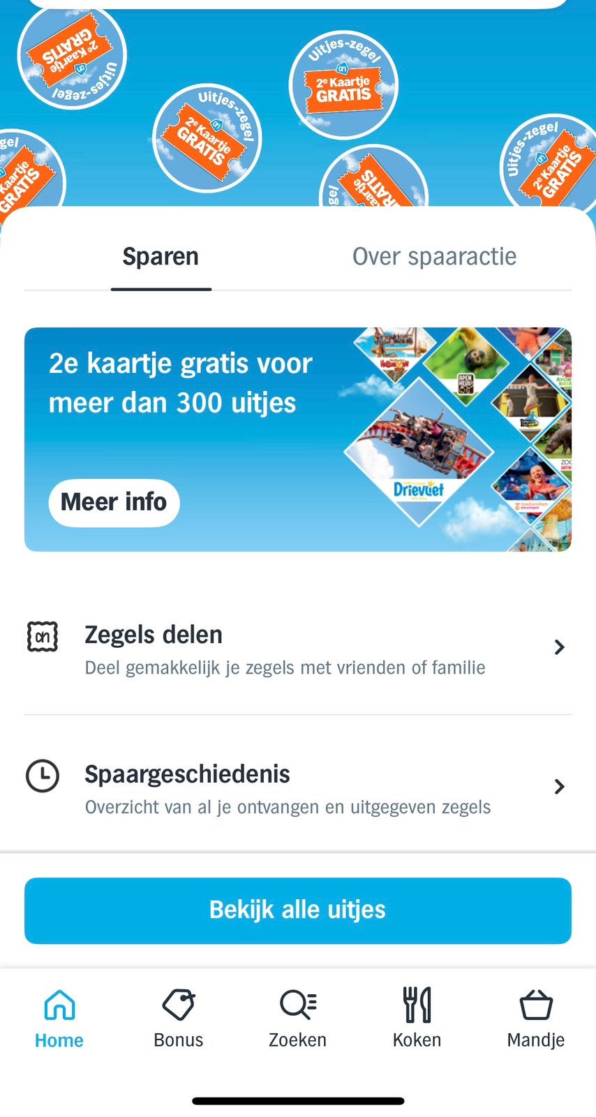 Ah uitjeszegels gratis, Eén persoon, Kortingsbon