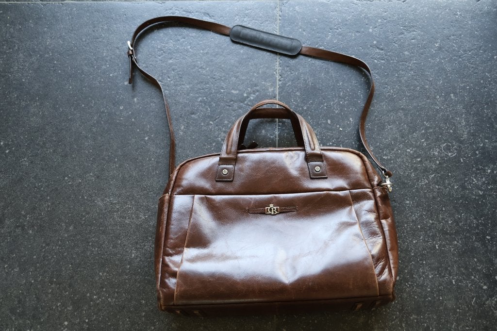 Leren Laptoptas Castelijn & Beerens, Ophalen of Verzenden, Zo goed als nieuw, Tabletvak, Schoudertas