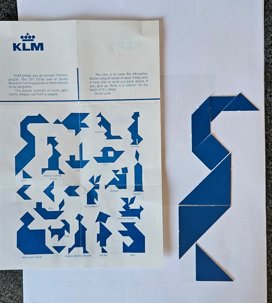 KLM tangram collectors item, Verzamelen, Ophalen of Verzenden, Gebruikt