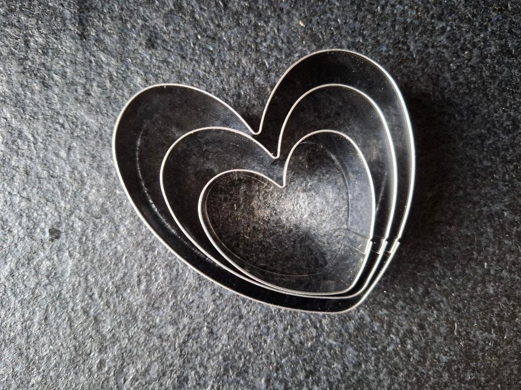 Bakvorm hartjes, Overige typen, Zilver, Ophalen of Verzenden, Zo goed als nieuw