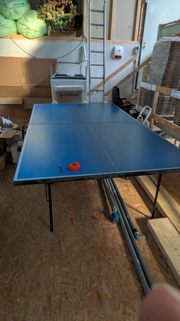 Tafeltennistafel Pingpog tafel 152x274x77, Ophalen, Gebruikt, Tafel Indoor, Inklapbaar
