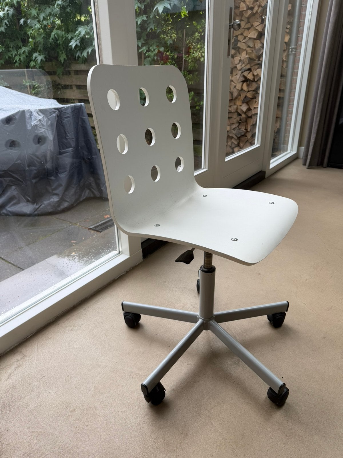 Witte Ikea bureaustoel, Ophalen, Gebruikt, Wit