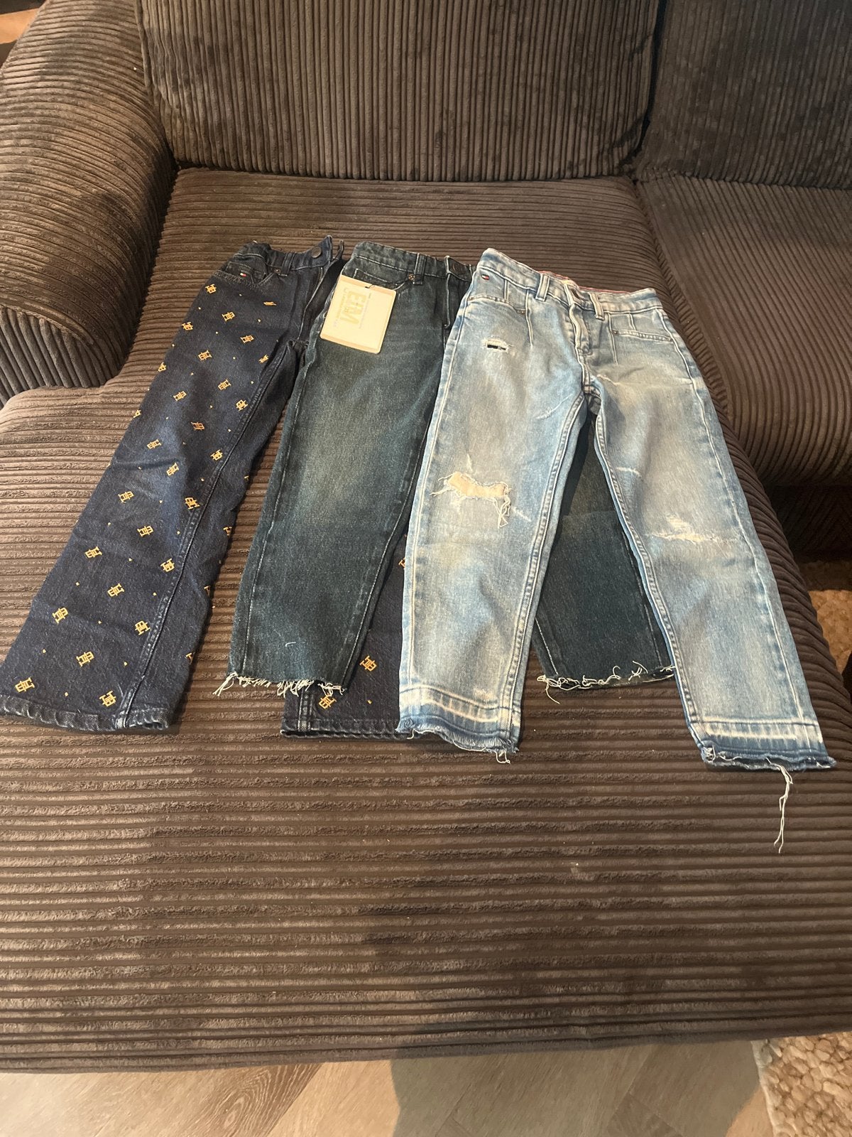 Tommy Hilfiger Jeans (3 stuks) - Meisje, maat 128, Ophalen of Verzenden, Gebruikt, Jongen of Meisje
