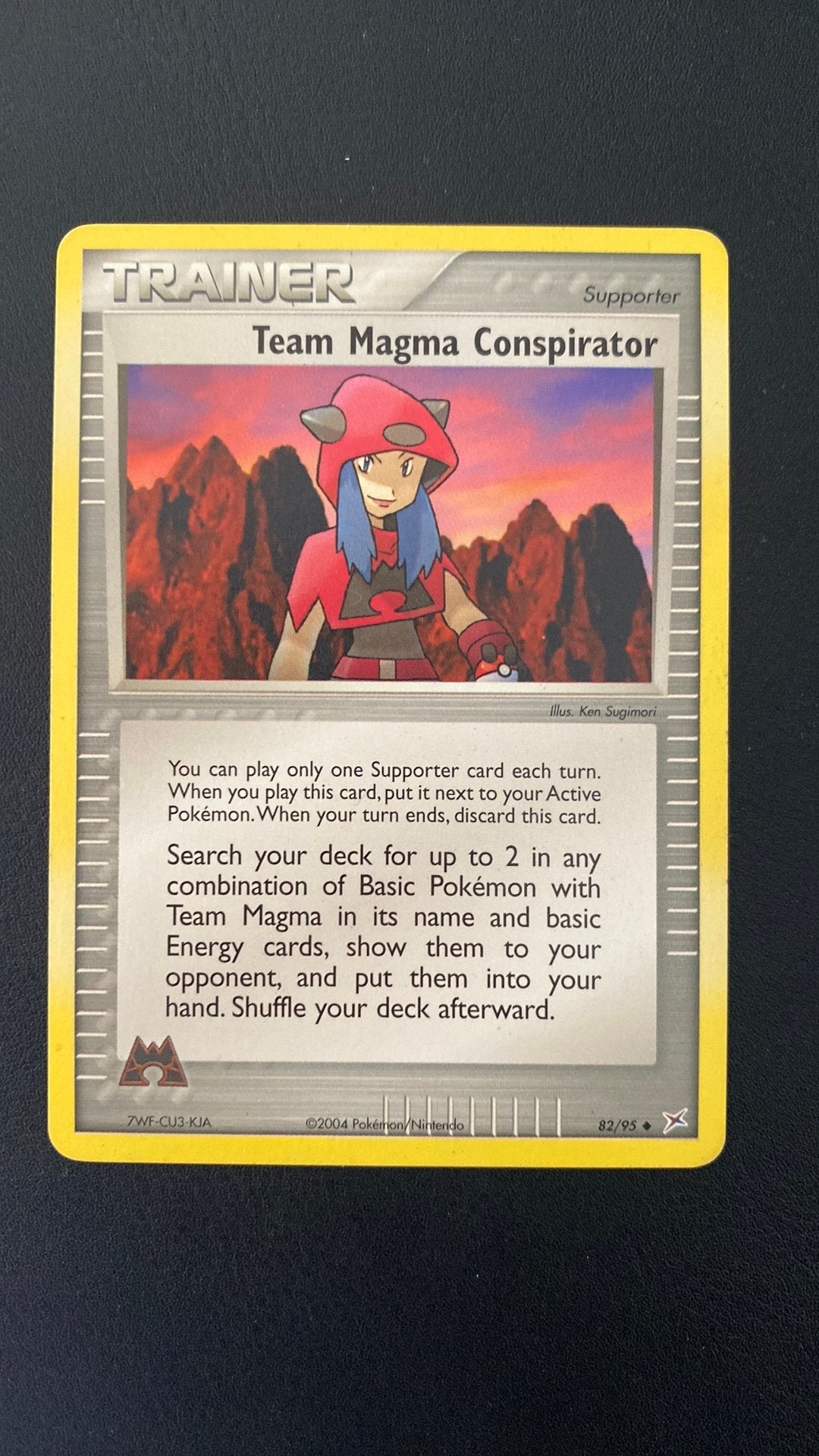 Pokemon team magma conspirator 82 ex team magma team aqua, Ophalen of Verzenden, Gebruikt, Losse kaart
