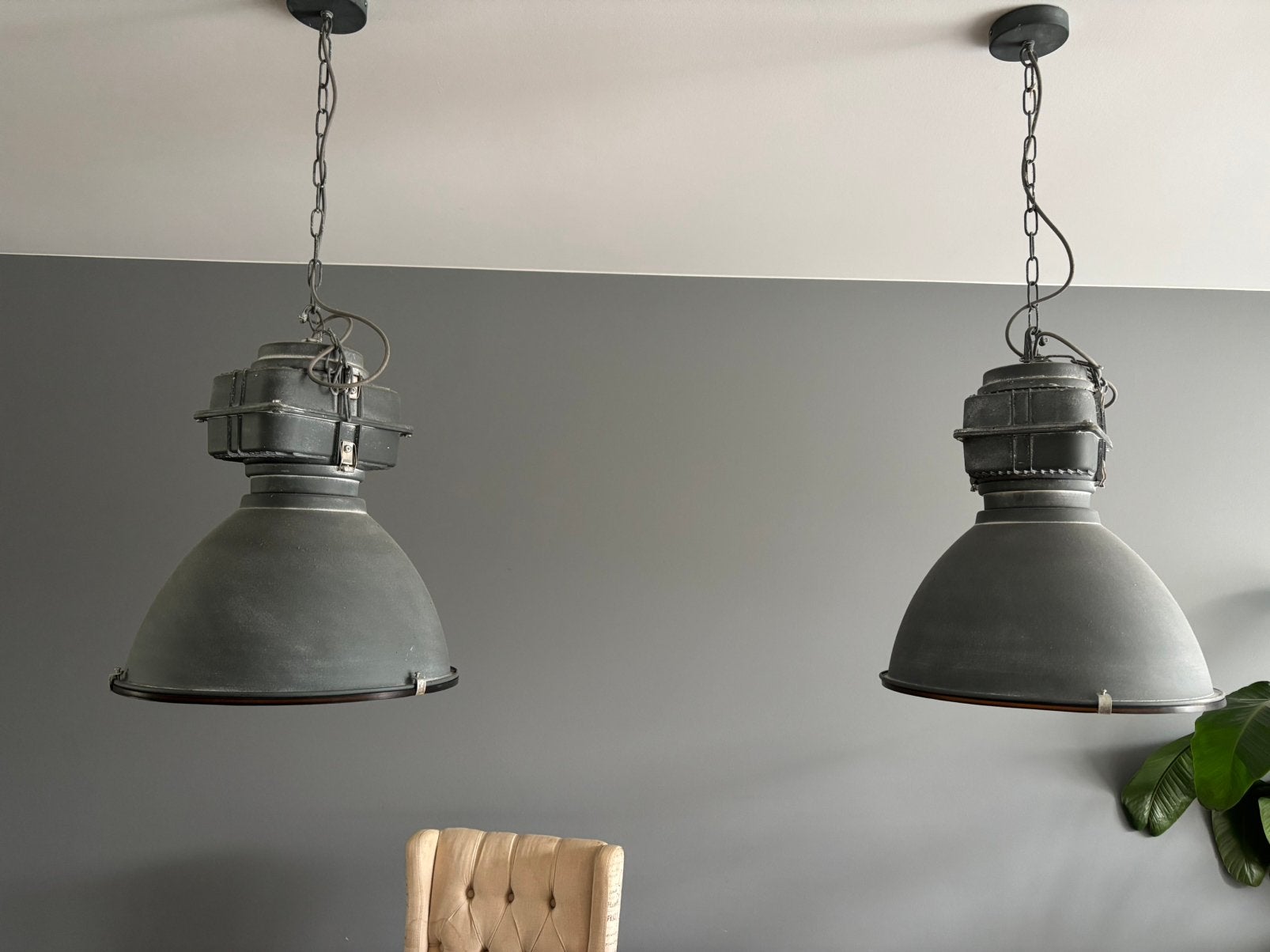 Eet kamer lamp, Ophalen of Verzenden, Gebruikt, Metaal, Industriele lamp