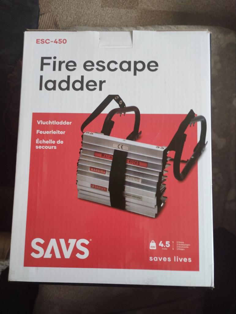 Savs esc-4,50 vluchtladder, Nieuw, Ophalen of Verzenden, Ladder, Opvouwbaar of Inschuifbaar